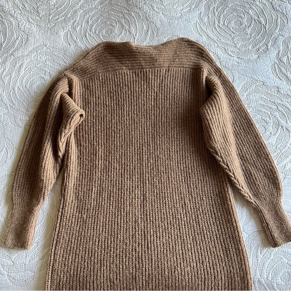 Eleven Six - Beth Baby Alpaca-blend Balloon Sleeve Sweater Dress - Camel - Picture 10 of 12
